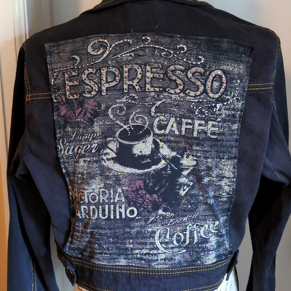 Coffee jean jacket - Picture 2 of 6